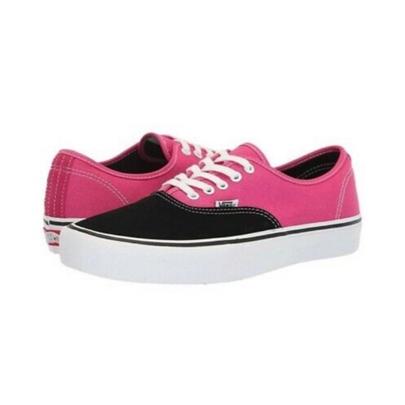 Vans Shoes - VANS Black Magenta Pink Canvas Suede Skate Shoes